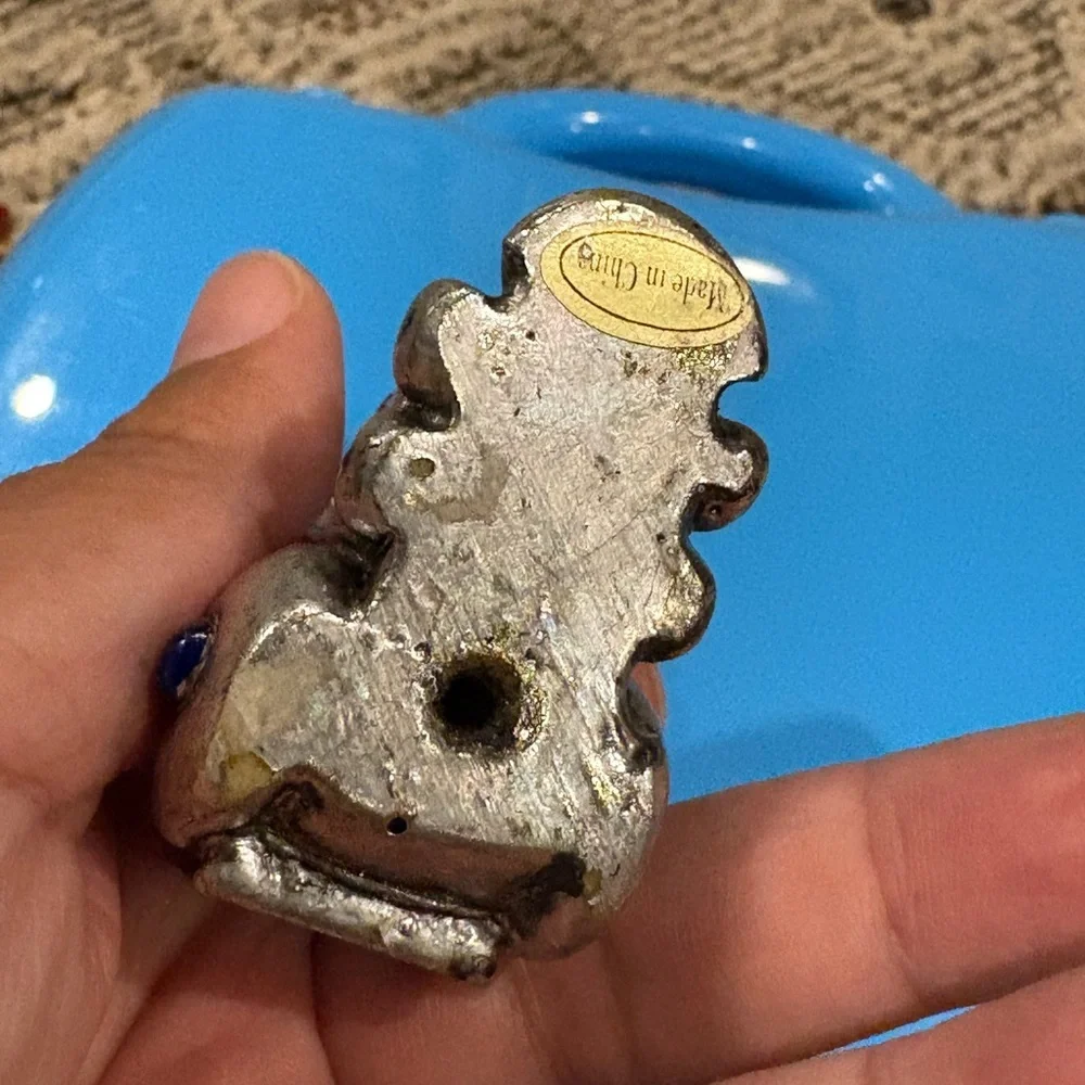 Vintage Christmas Ornaments Little 2” Convertible Car & Train Made of Metal